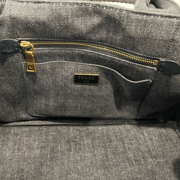 Prada Canapa Denim Tote Bag - Picture 11 of 16